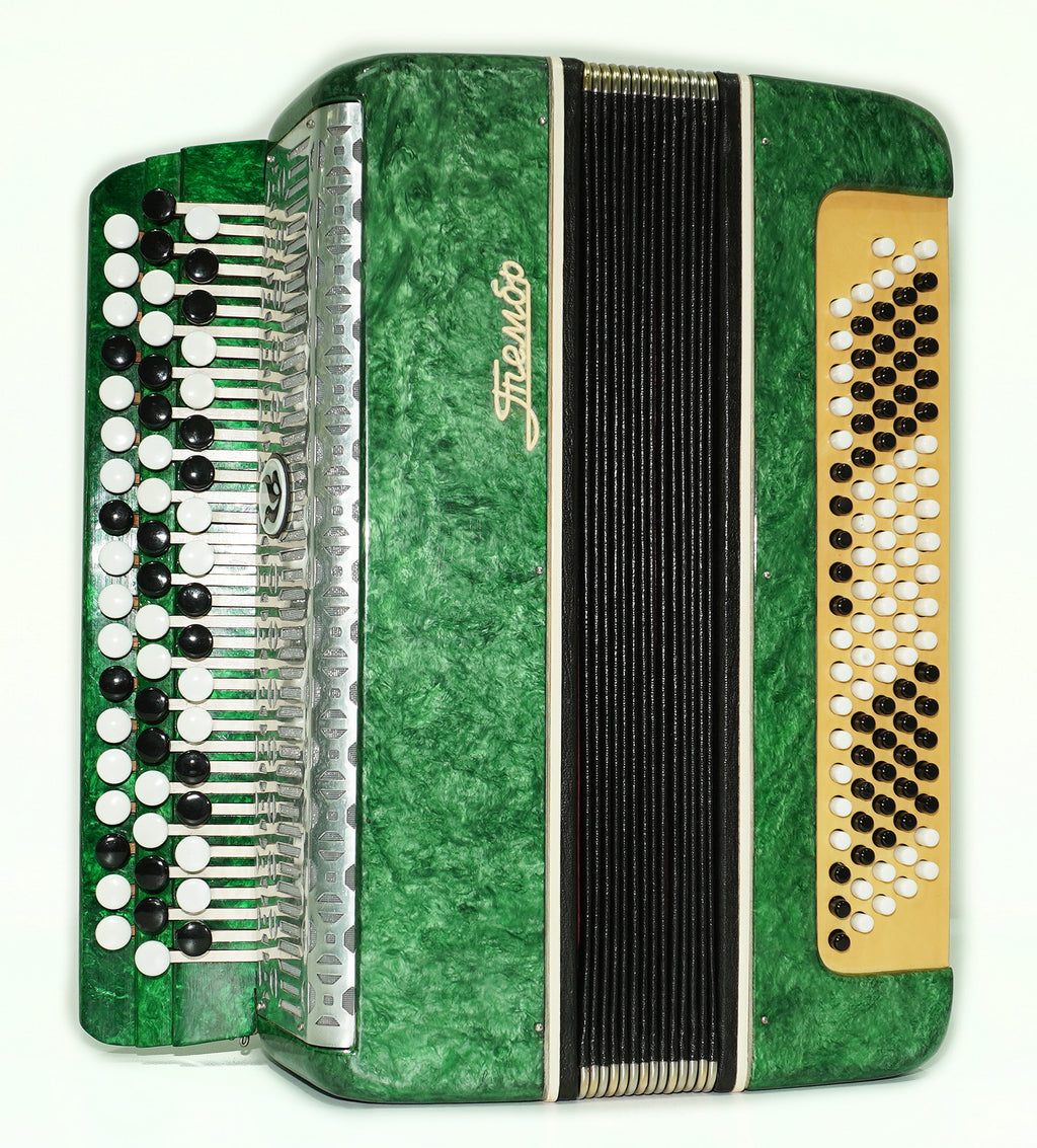 Bayan Tembr, Button Accordion Instrument, 100 Bass Buttons, New Straps and Soft Case for Gift, Concertina Stradella B System, 2609