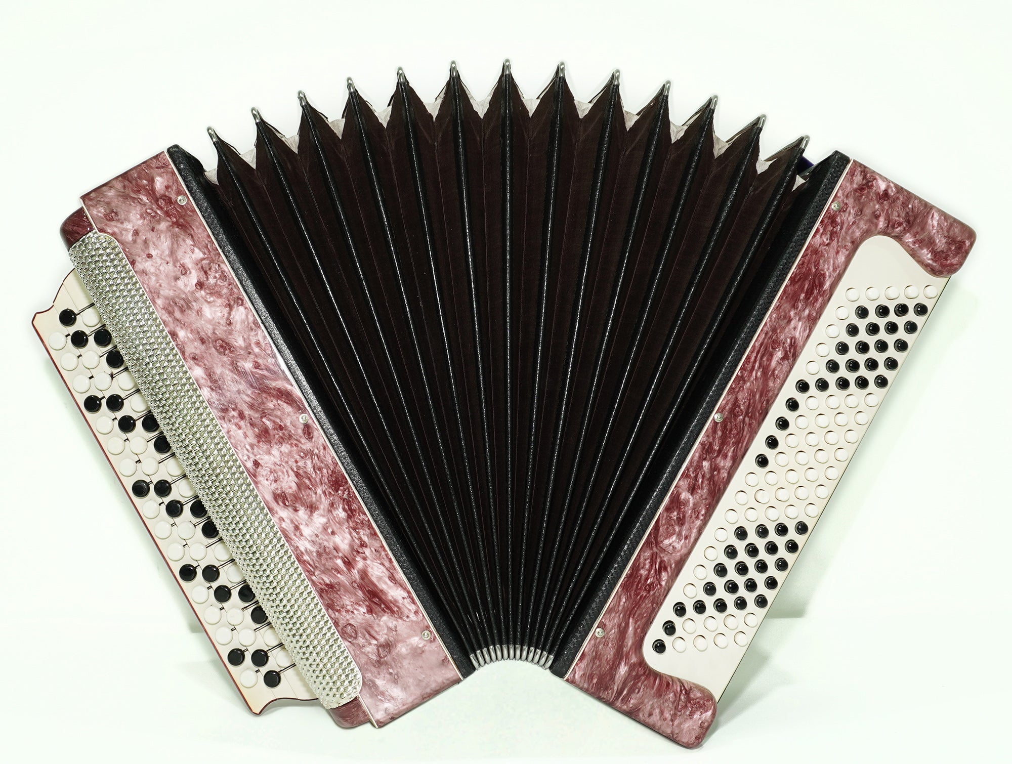 Bayan Kungur, 3 Row Chromatic Button Accordion in Tune, Vintage Bayan B System, New Straps for Gift, Soviet Garmoshka, 2610