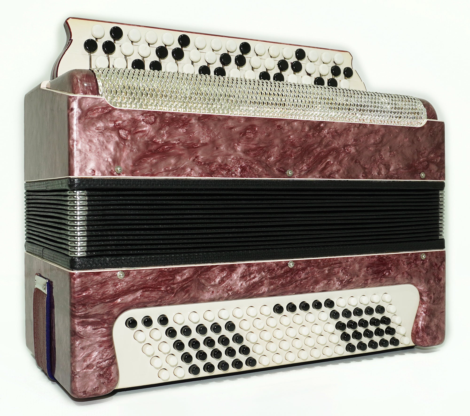 Bayan Kungur, 3 Row Chromatic Button Accordion in Tune, Vintage Bayan B System, New Straps for Gift, Soviet Garmoshka, 2610