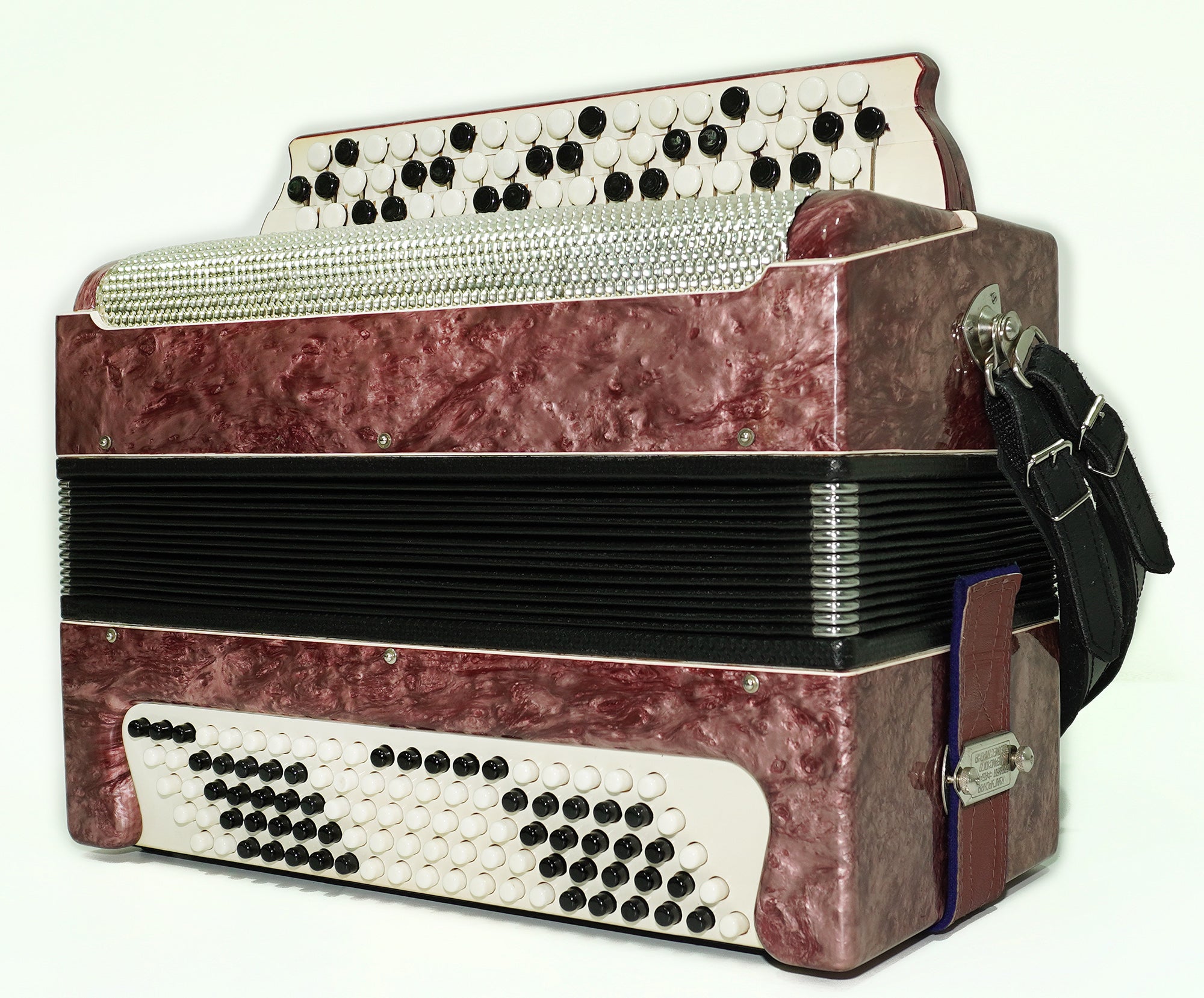Bayan Kungur, 3 Row Chromatic Button Accordion in Tune, Vintage Bayan B System, New Straps for Gift, Soviet Garmoshka, 2610