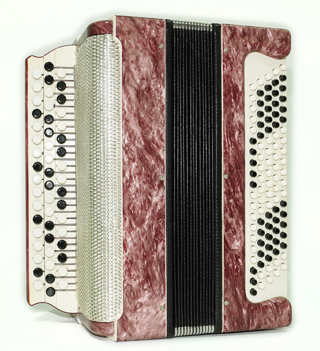 Bayan Kungur, 3 Row Chromatic Button Accordion in Tune, Vintage Bayan B System, New Straps for Gift, Soviet Garmoshka, 2610