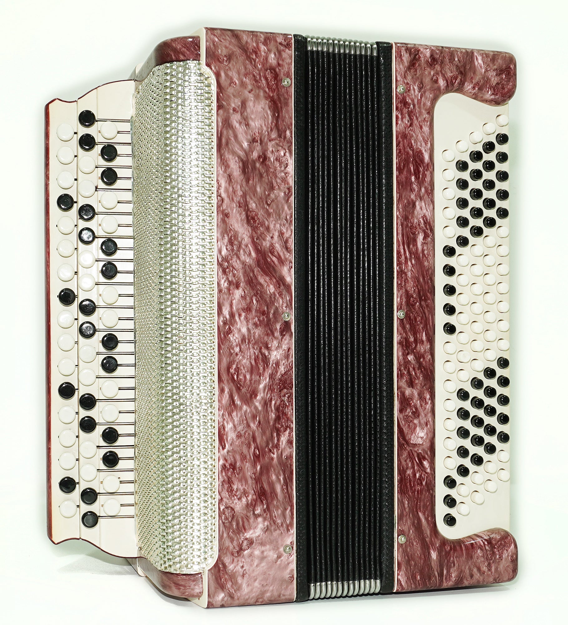 Bayan Kungur, 3 Row Chromatic Button Accordion in Tune, Vintage Bayan B System, New Straps for Gift, Soviet Garmoshka, 2610
