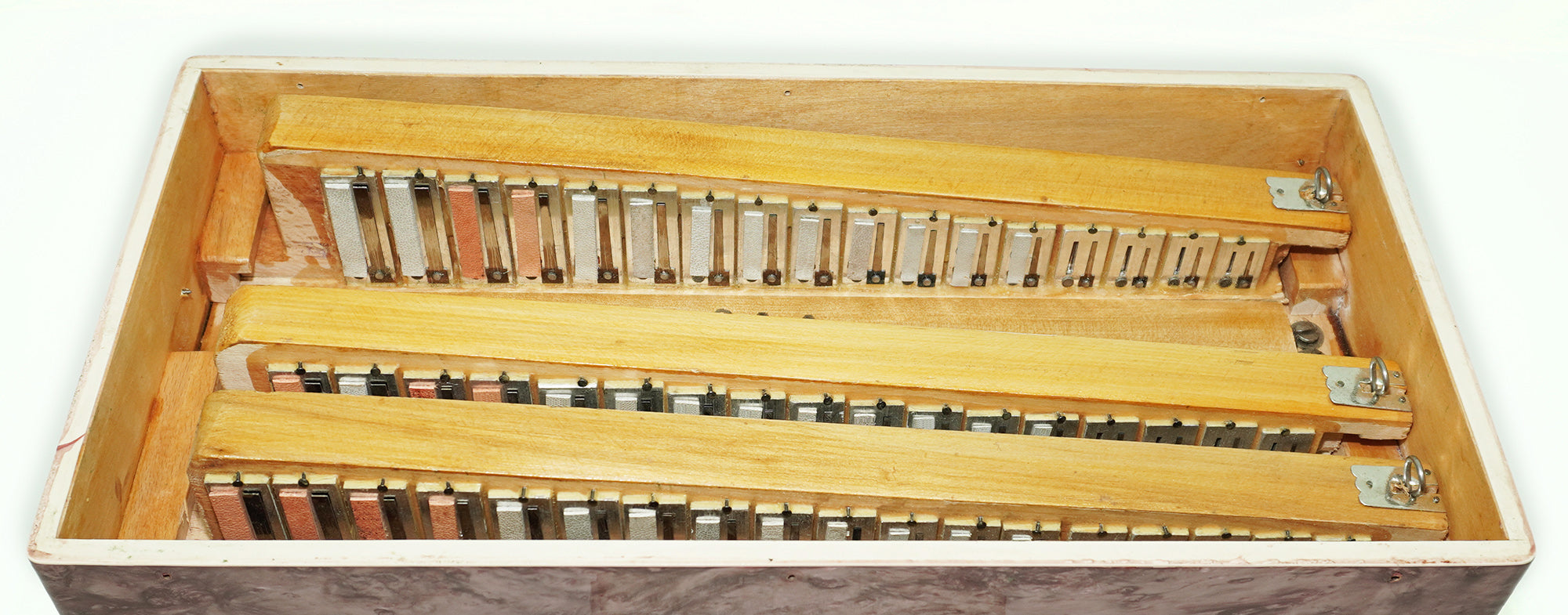 Bayan Kungur, 3 Row Chromatic Button Accordion in Tune, Vintage Bayan B System, New Straps for Gift, Soviet Garmoshka, 2610