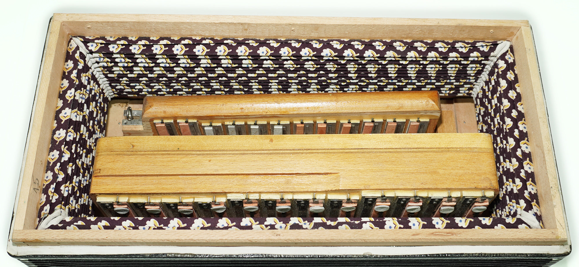 Bayan Kungur, 3 Row Chromatic Button Accordion in Tune, Vintage Bayan B System, New Straps for Gift, Soviet Garmoshka, 2610