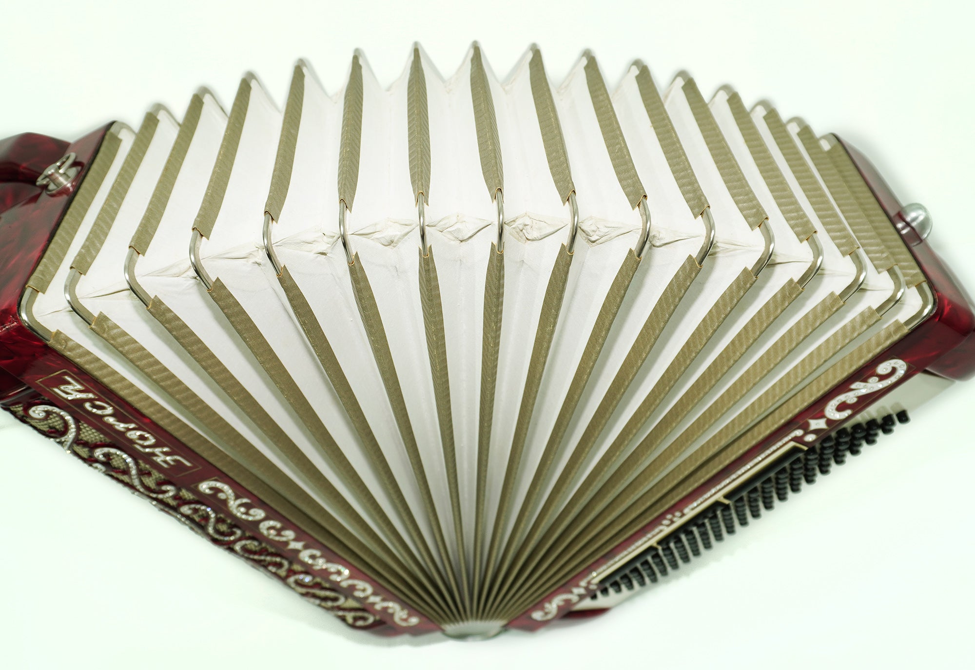 Horch Deluxe Full Size Piano Accordion 120 Bass, made in Germany, New Straps and Hard Case, Powerful Sound! Musical Instrument for Adults! 2606
