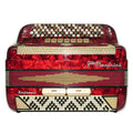 Vintage Manfrini Bassoon 120 Bass 5 Row Button Accordion, made in Italy, C Griff, New Straps, Rare Original Musical Instrument, 2601