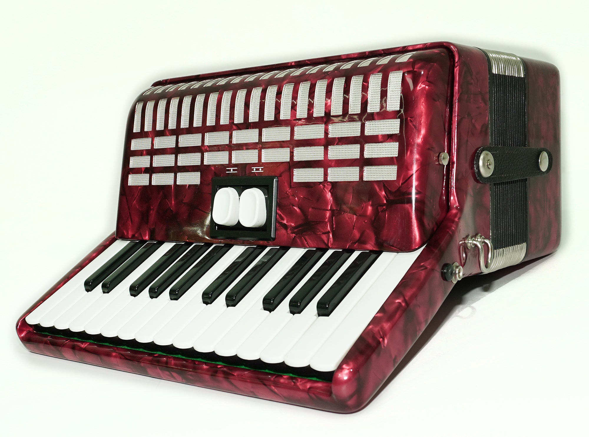 Hohner Student 48 Bass Lightweight Piano Accordion, German Original Akkordeon Musical Instrument for Beginners Kids, New Straps, Hard Case, 2604