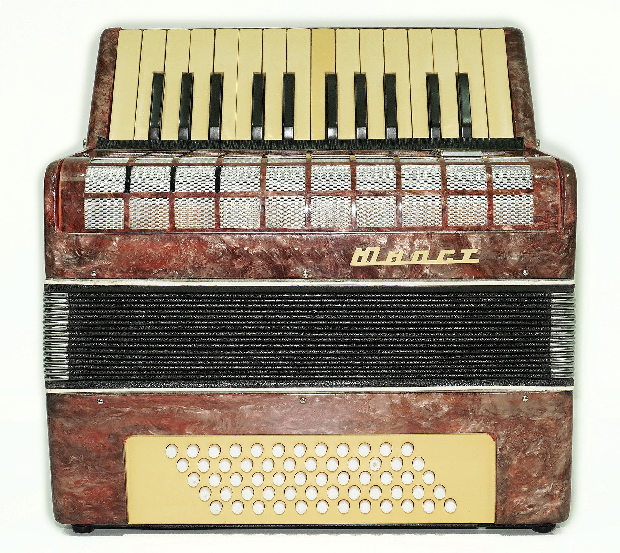 Small Concertina Musicales for Study, Lightweight Piano Accordion 60 Bass Yunost for Beginners Children Kids, New Straps, 2630