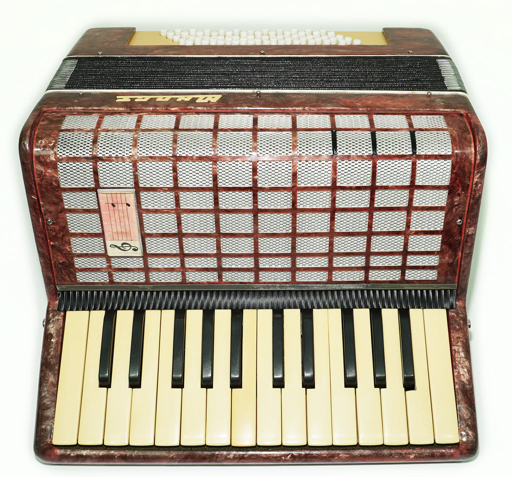 Small Concertina Musicales for Study, Lightweight Piano Accordion 60 Bass Yunost for Beginners Children Kids, New Straps, 2630