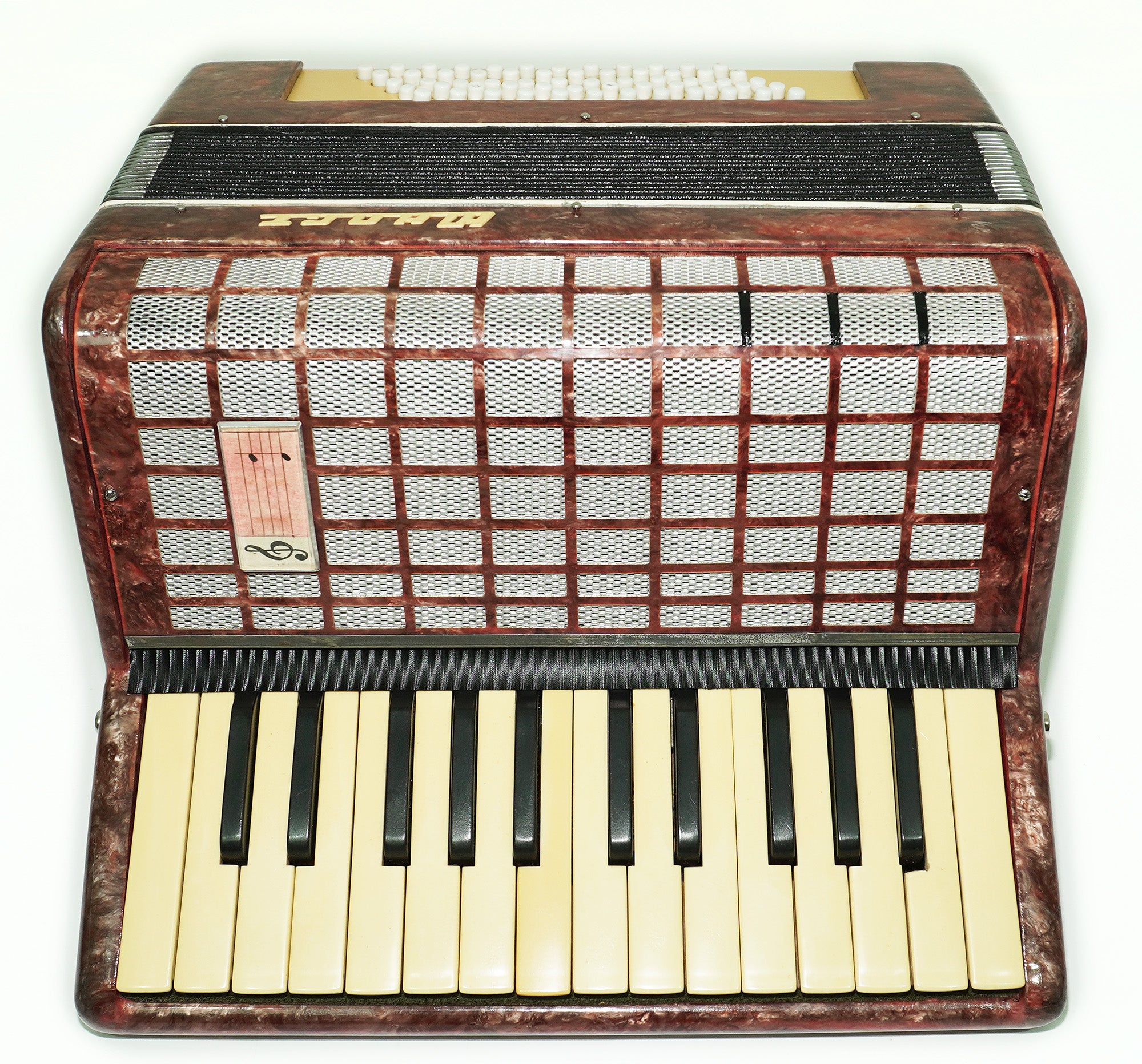 Small Concertina Musicales for Study, Lightweight Piano Accordion 60 Bass Yunost for Beginners Children Kids, New Straps, 2630