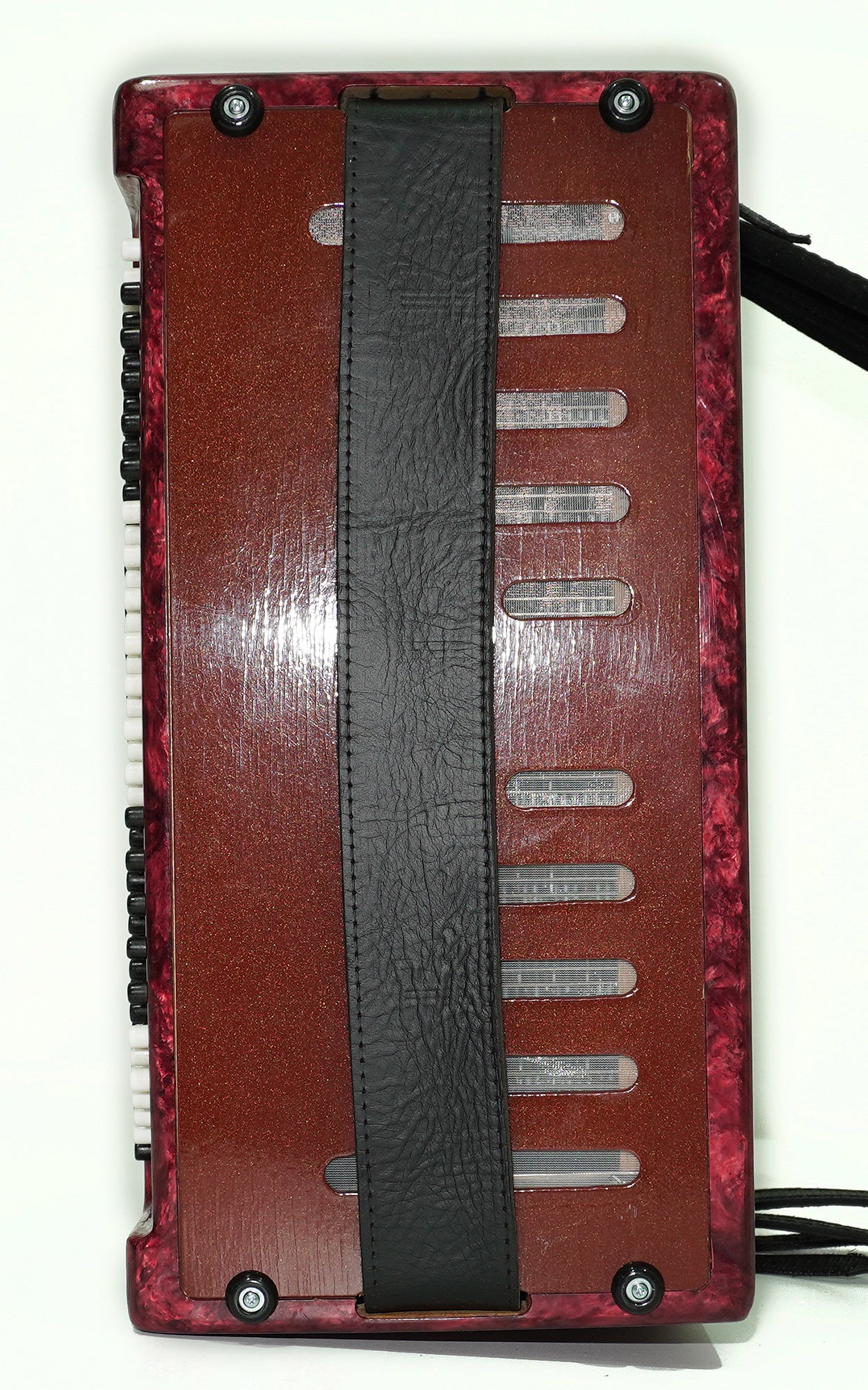 Bayan Button Accordion Rassvet, Folk Accordian Harmonica, Garmoshka, with New Straps, Squeezebox, Old Ukrainian Bayan Accordion Instrument, 2614