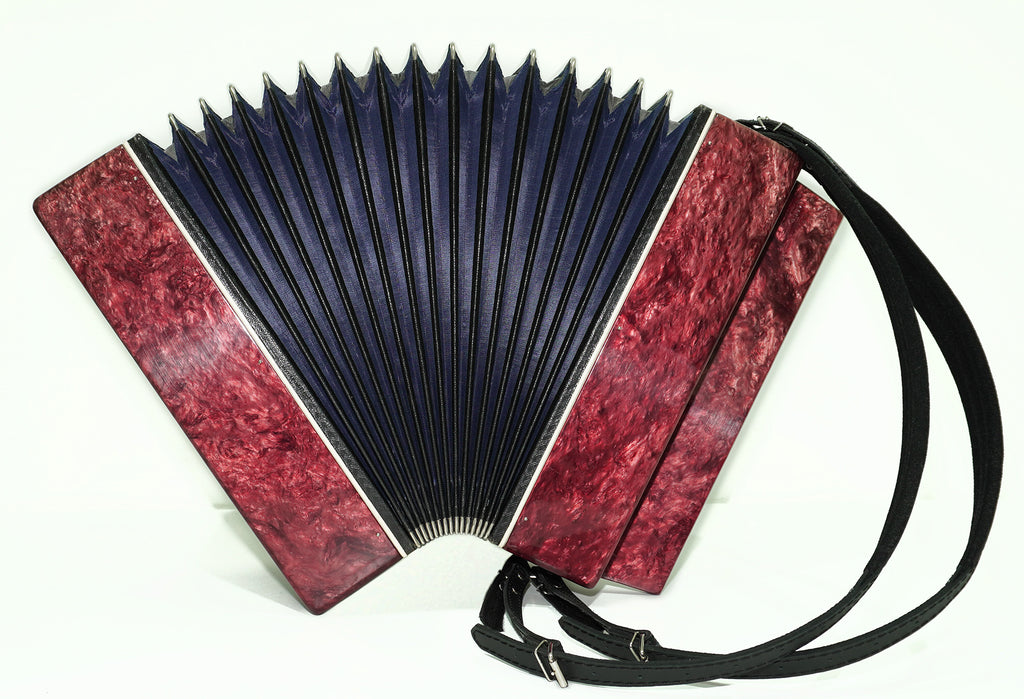 Bayan Button Accordion Rassvet, Folk Accordian Harmonica, Garmoshka, with New Straps, Squeezebox, Old Ukrainian Bayan Accordion Instrument, 2614