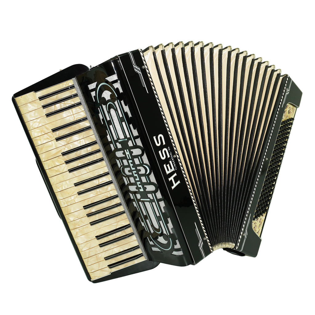 Hess Klingenthal Vintage Accordion 120 Bass, made in Germany, Lightweight Old Original Piano Accordion, New Straps, 2617