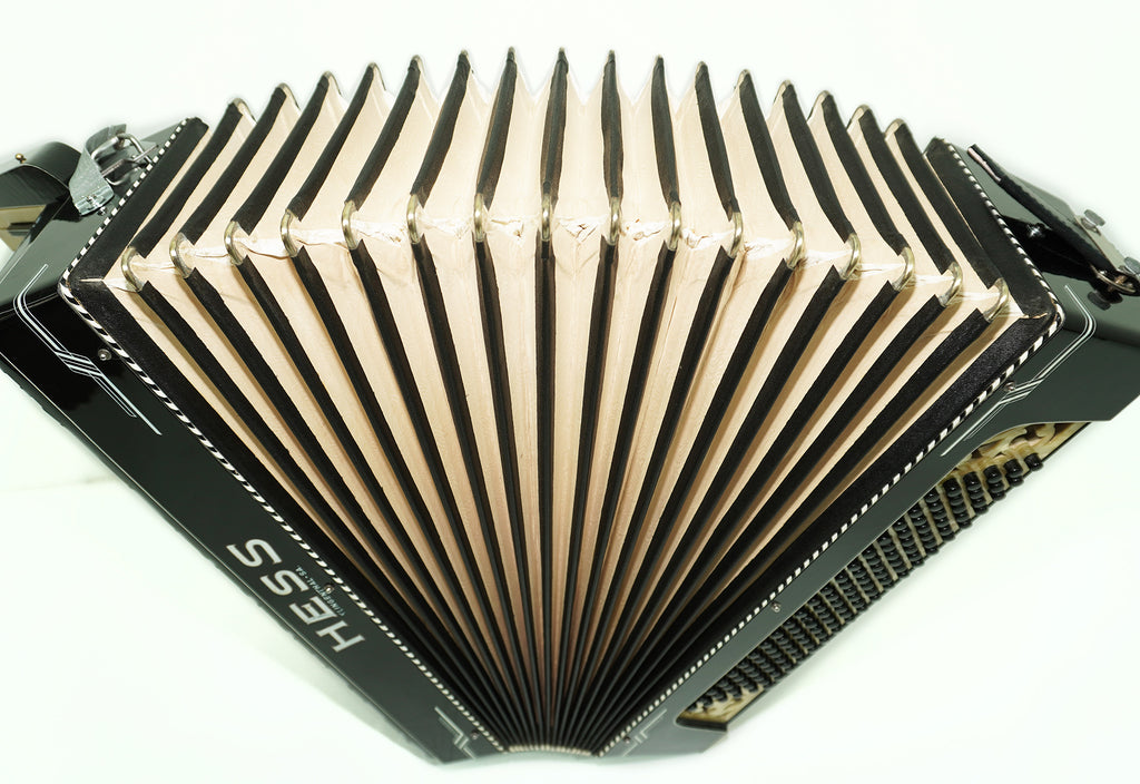 Hess Klingenthal Vintage Accordion 120 Bass, made in Germany, Lightweight Old Original Piano Accordion, New Straps, 2617