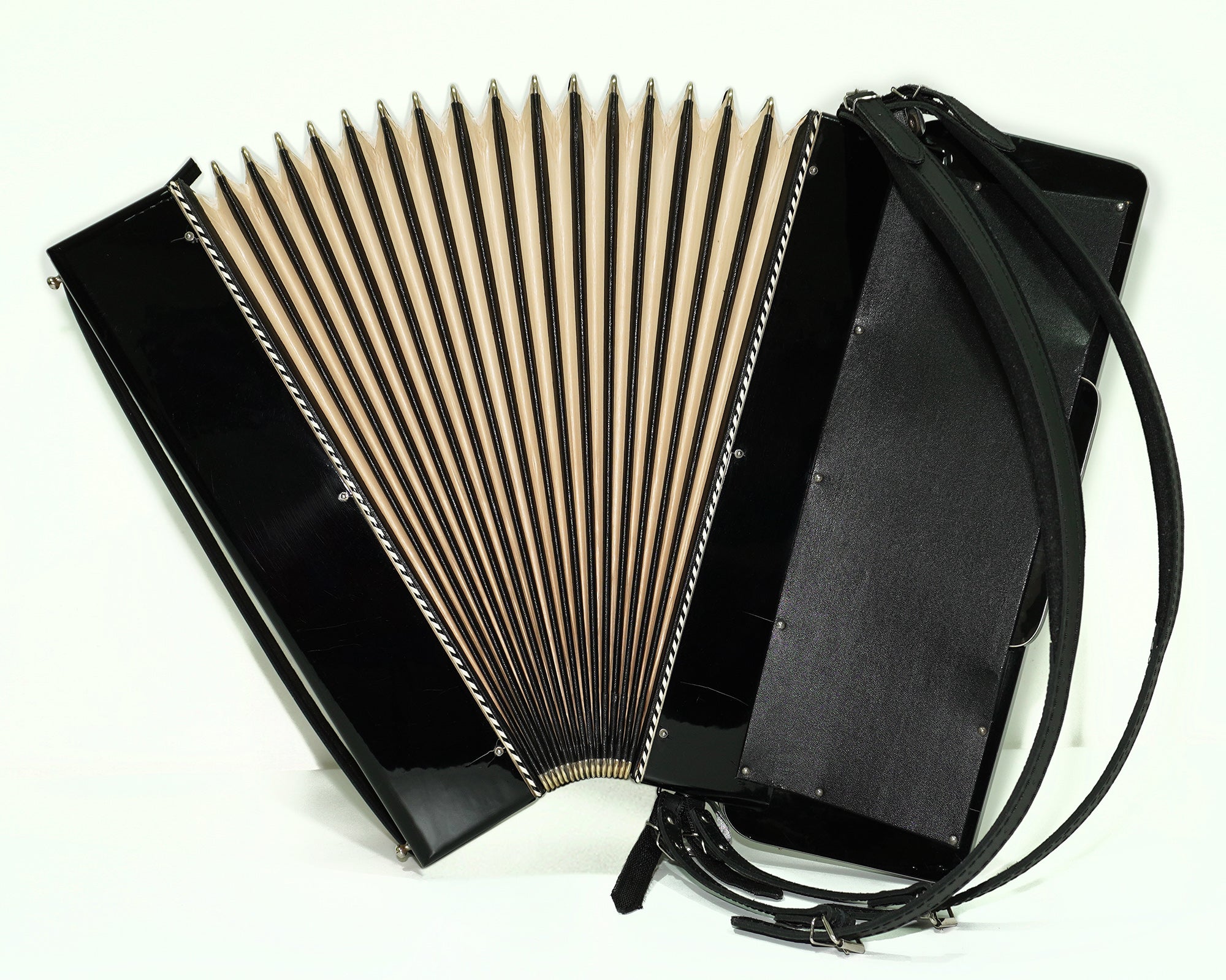Hess Klingenthal Vintage Accordion 120 Bass, made in Germany, Lightweight Old Original Piano Accordion, New Straps, 2617