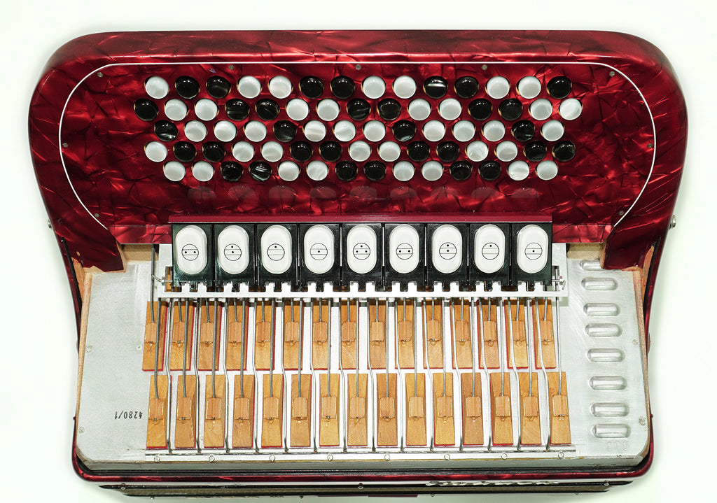 Hohner Riviera III 5 Row Lightweight Button Accordion 96 Bass made in Germany, C Griff, New Straps, Original Accordeone de Botones, 2616