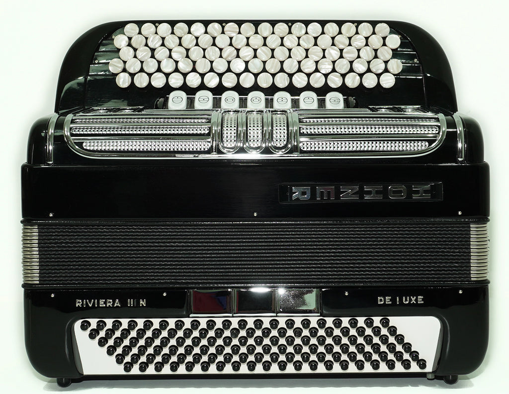 Hohner Riviera III N De Luxe 5 Row Button Accordion 120 Bass made in Germany, New Straps, Accordeone de Botones, 2615