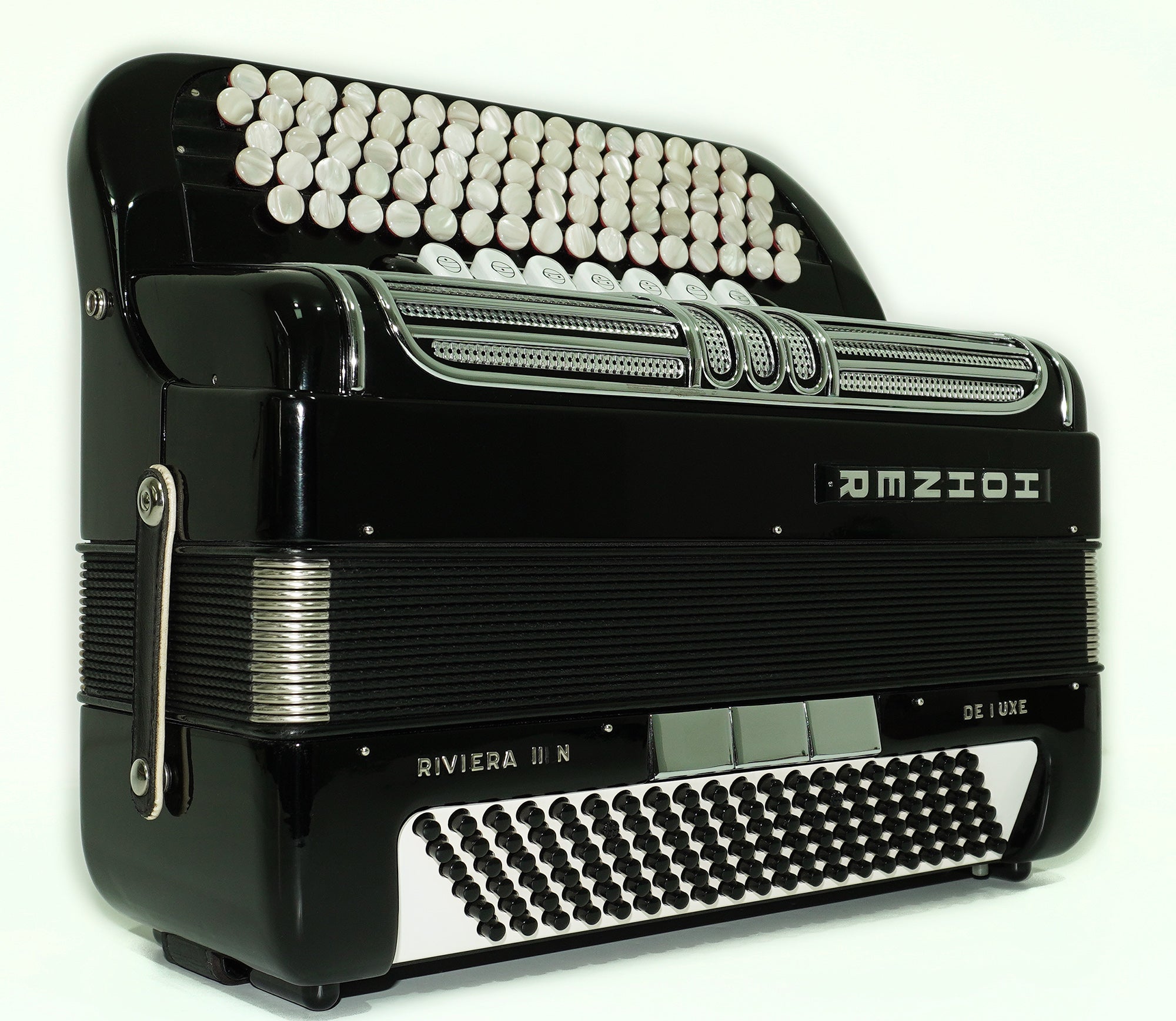 Hohner Riviera III N De Luxe 5 Row Button Accordion 120 Bass made in Germany, New Straps, Accordeone de Botones, 2615