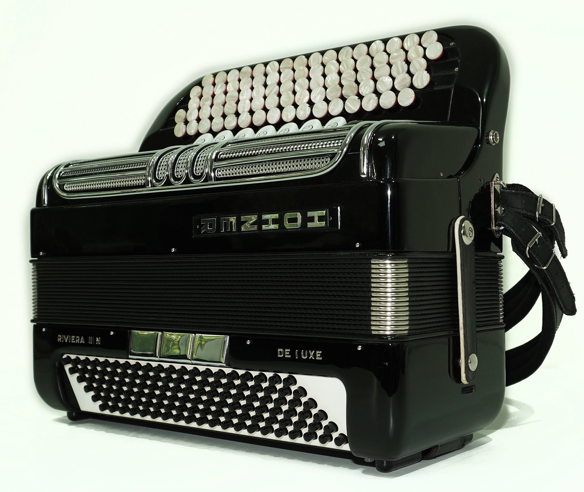Hohner Riviera III N De Luxe 5 Row Button Accordion 120 Bass made in Germany, New Straps, Accordeone de Botones, 2615