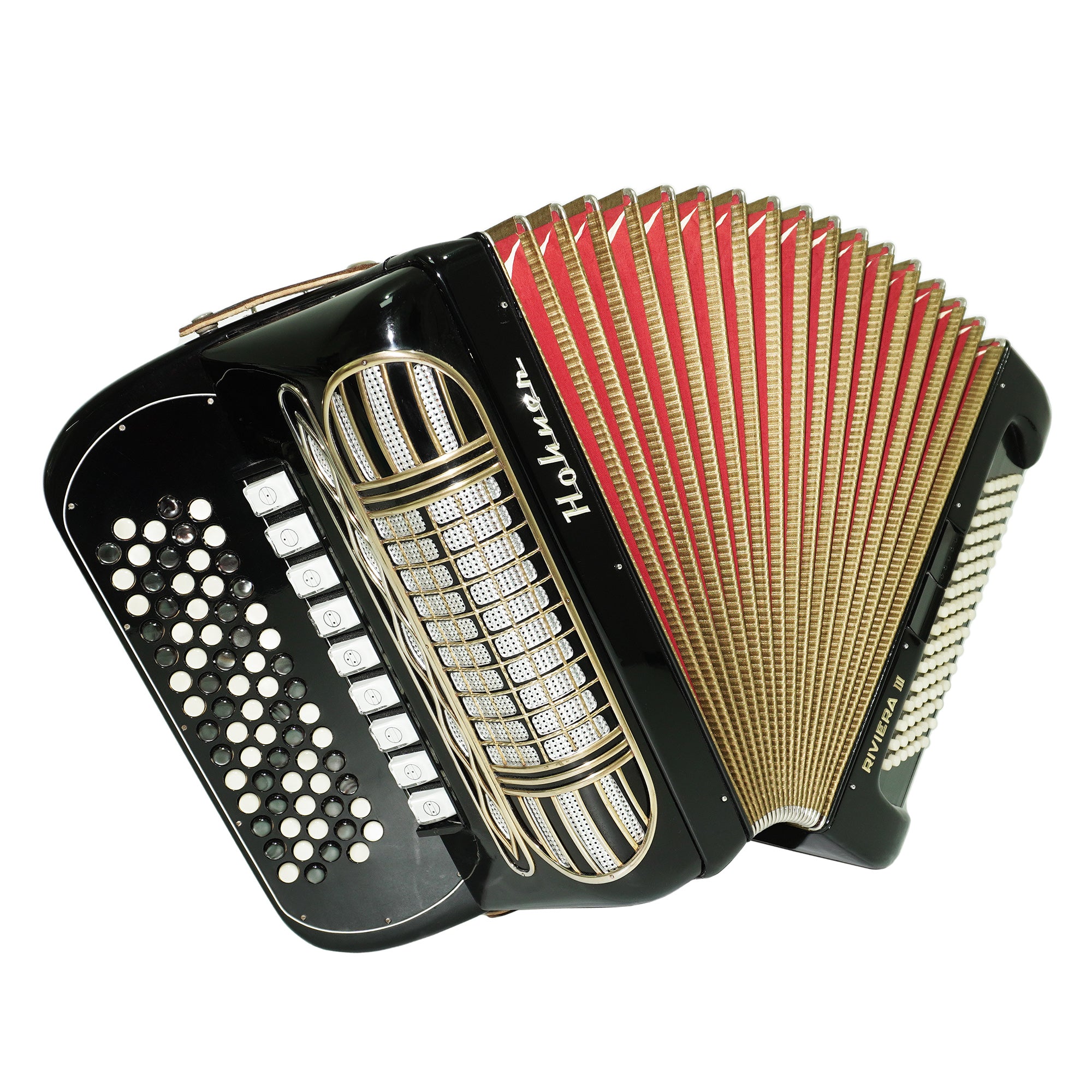 Hohner Riviera III C Griff Lightweight 5 Row Button Accordion 96 Bass made in Germany, with original straps, 2617