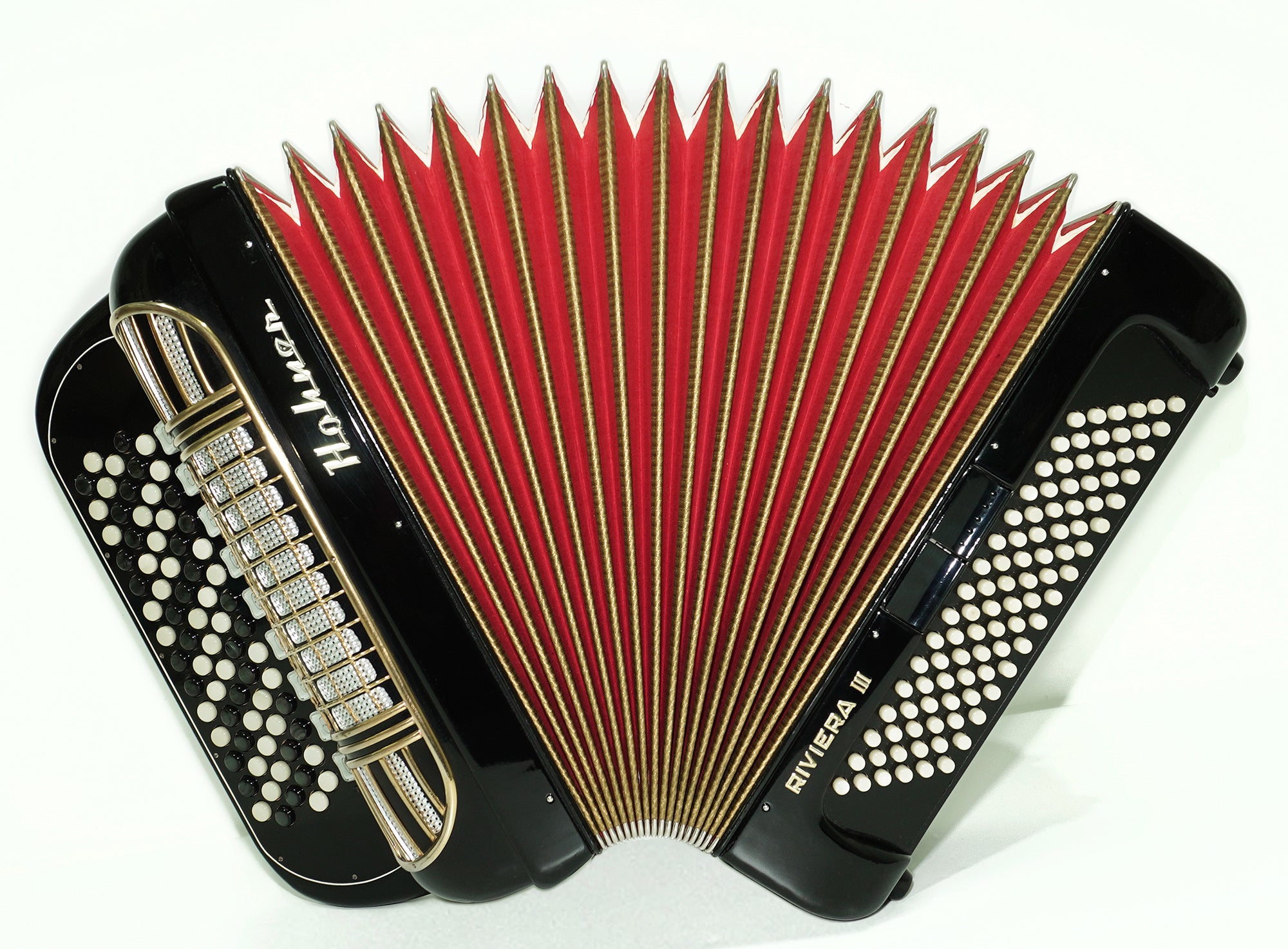 Hohner Riviera III C Griff Lightweight 5 Row Button Accordion 96 Bass made in Germany, with original straps, 2617