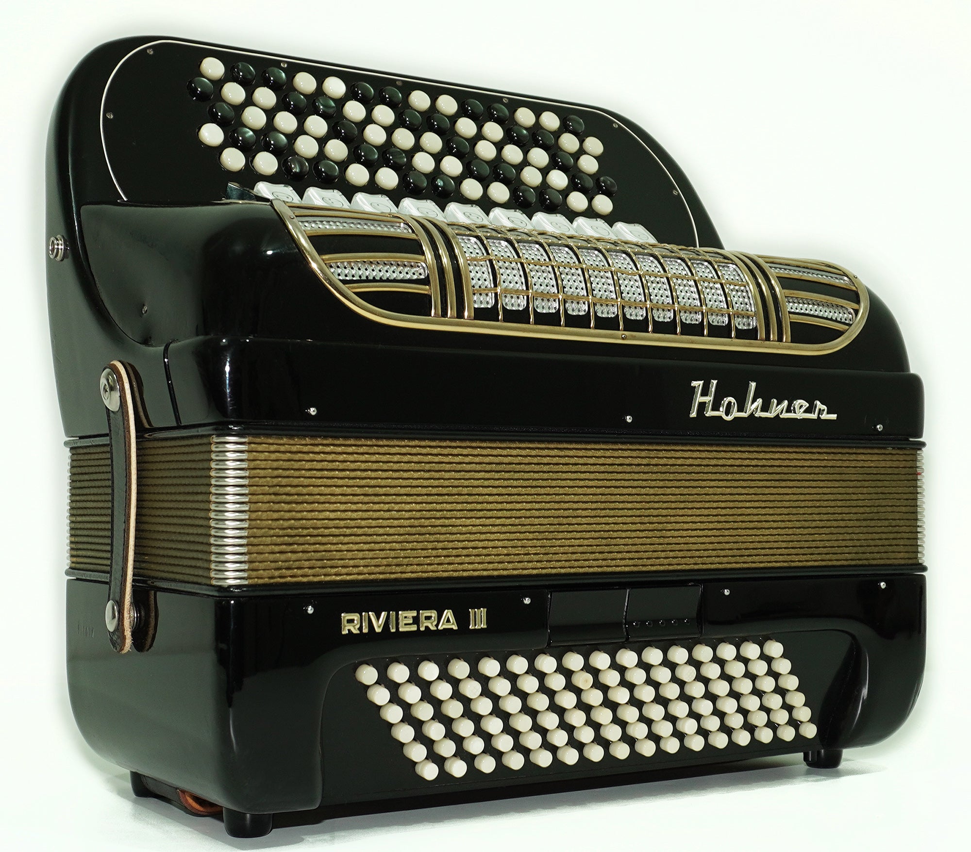 Hohner Riviera III C Griff Lightweight 5 Row Button Accordion 96 Bass made in Germany, with original straps, 2617