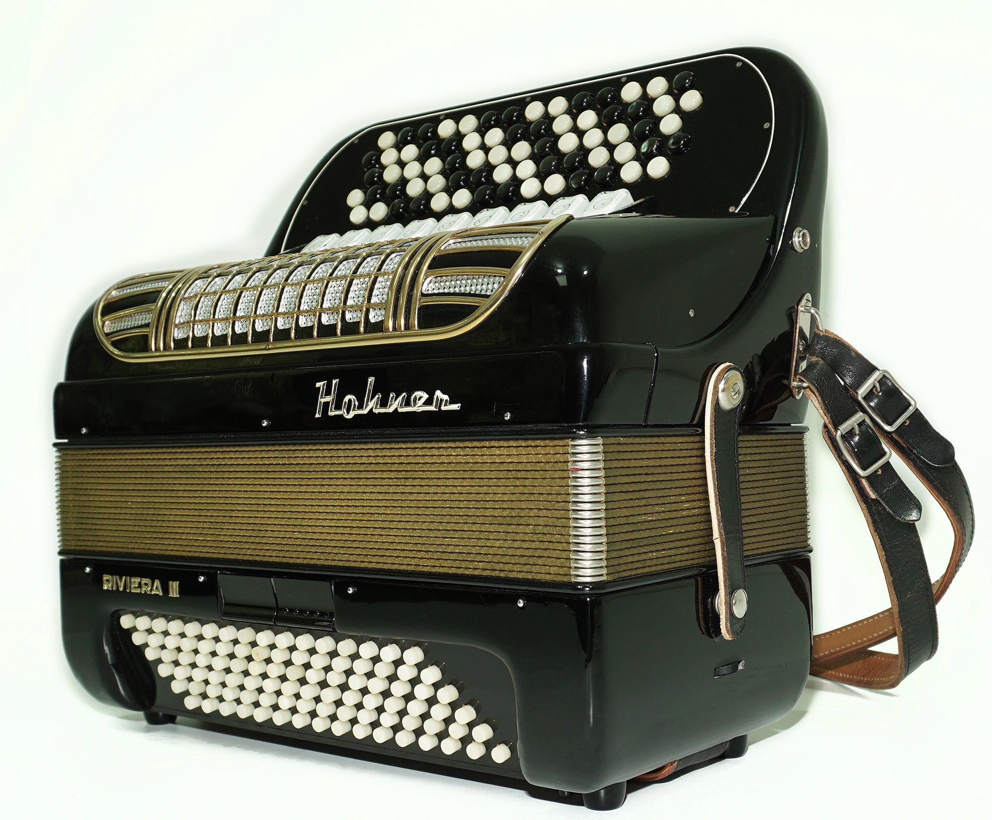 Hohner Riviera III C Griff Lightweight 5 Row Button Accordion 96 Bass made in Germany, with original straps, 2617