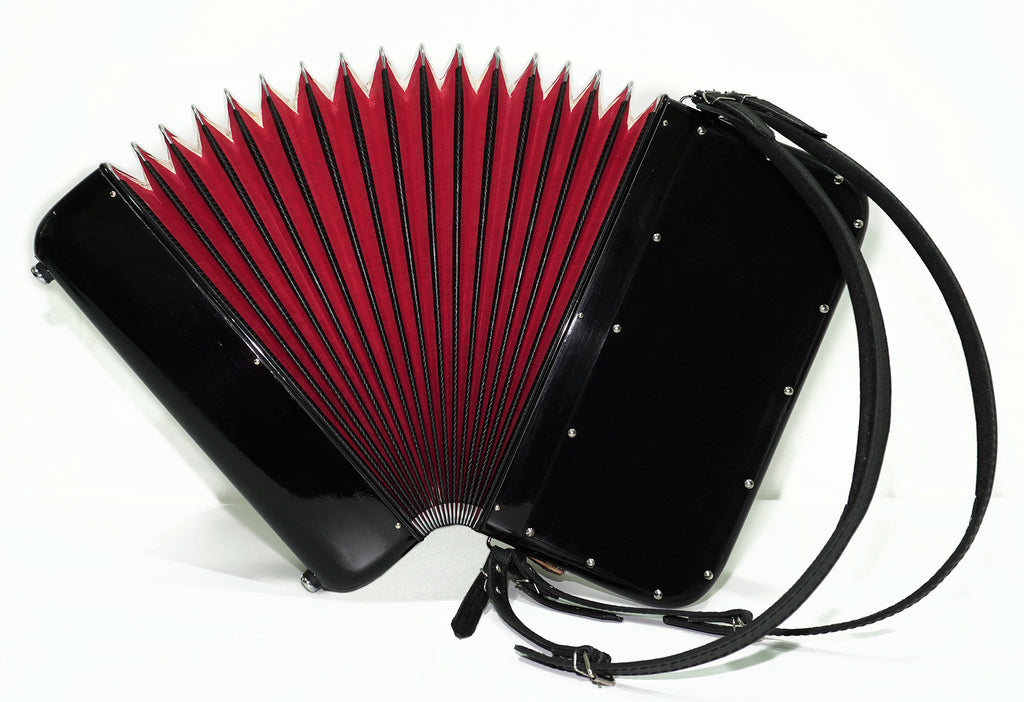 Grossmann Vintage 5 Row Button Accordion 120 Bass, made in Italy, New Straps, Rare Original Italian Accordian Instrument, Amazing sound! 2613