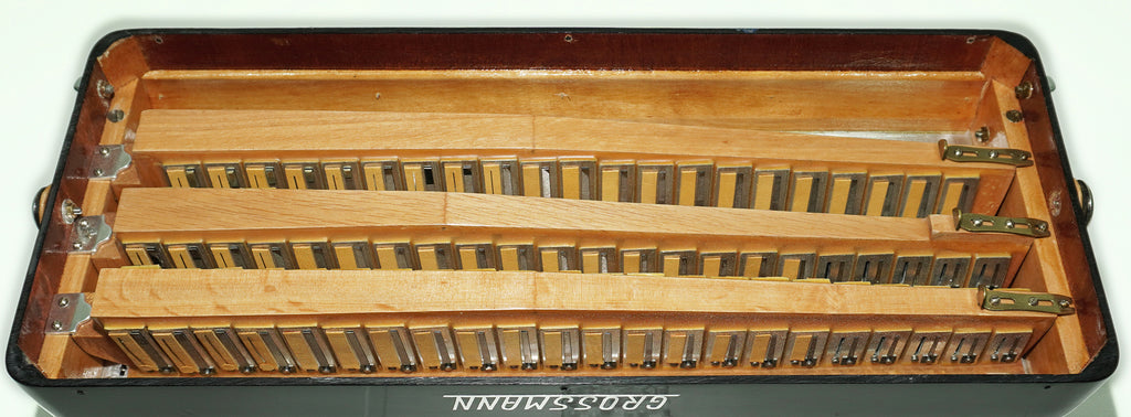Grossmann Vintage 5 Row Button Accordion 120 Bass, made in Italy, New Straps, Rare Original Italian Accordian Instrument, Amazing sound! 2613
