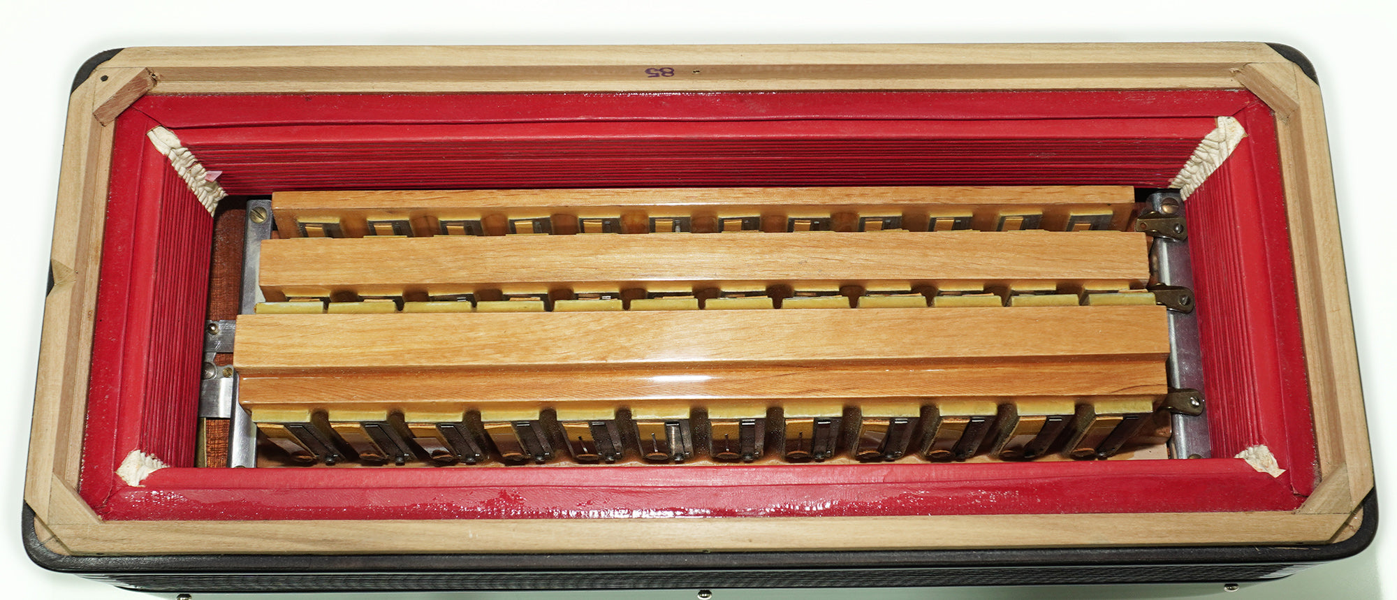 Grossmann Vintage 5 Row Button Accordion 120 Bass, made in Italy, New Straps, Rare Original Italian Accordian Instrument, Amazing sound! 2613