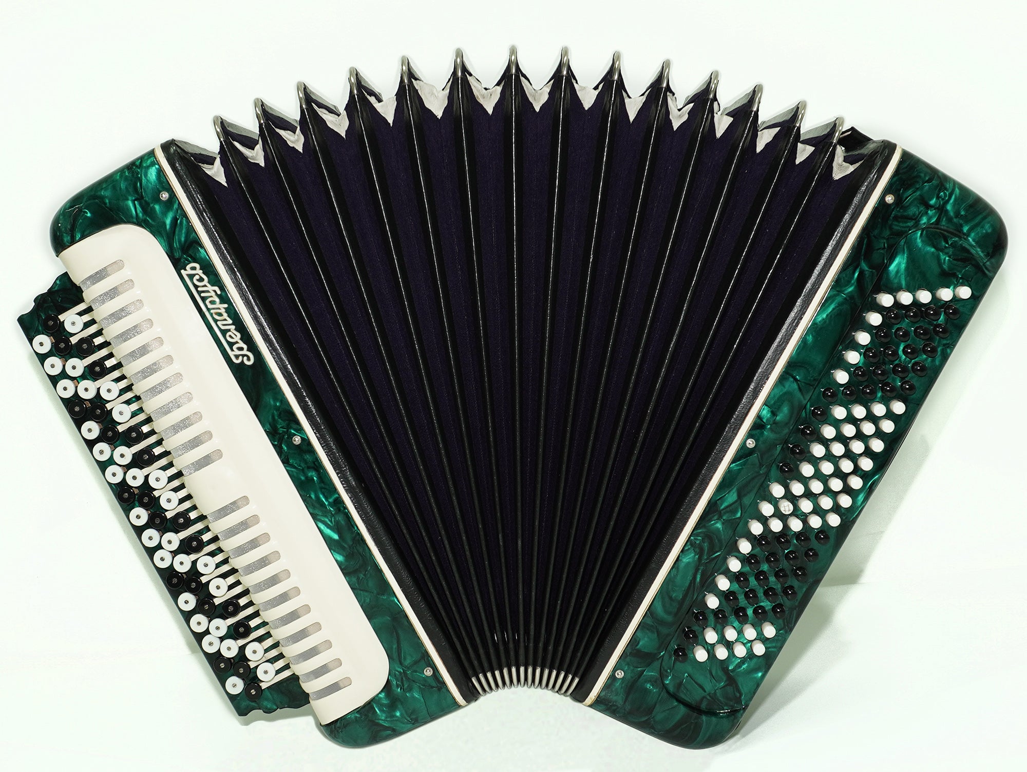 Bayan Belarus 3 Row Chromatic Button Accordion, made in USSR Vintage Bayan B System, New Straps, Soviet Garmoshka, 2622
