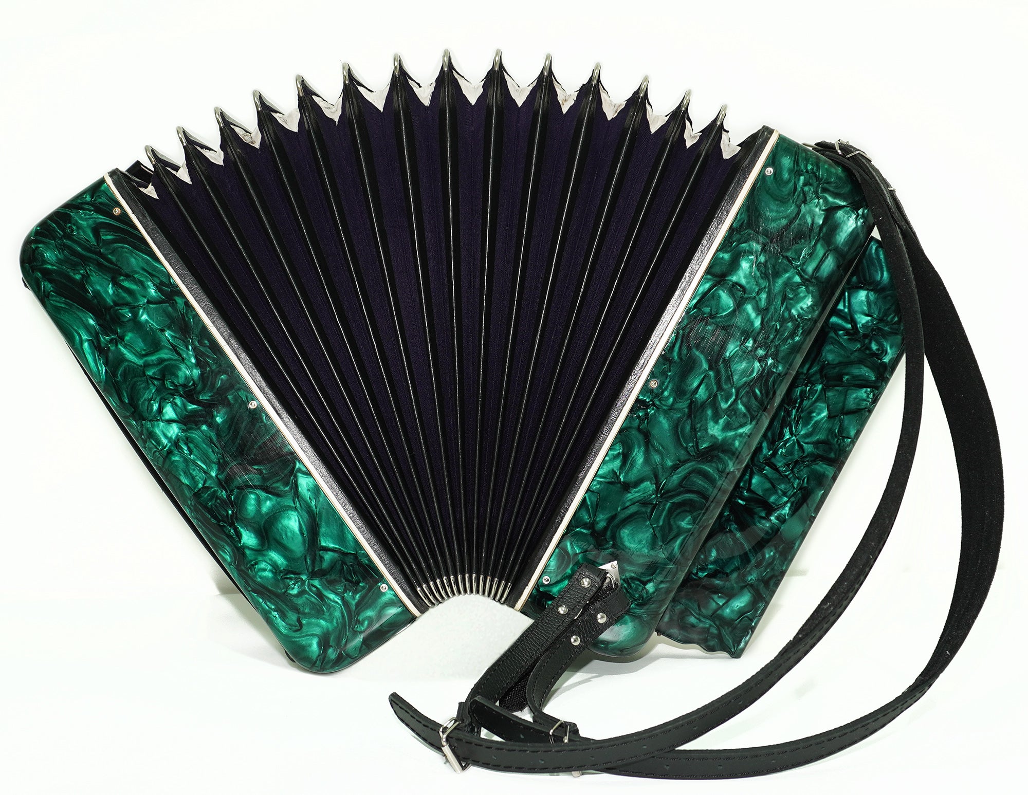 Bayan Belarus 3 Row Chromatic Button Accordion, made in USSR Vintage Bayan B System, New Straps, Soviet Garmoshka, 2622