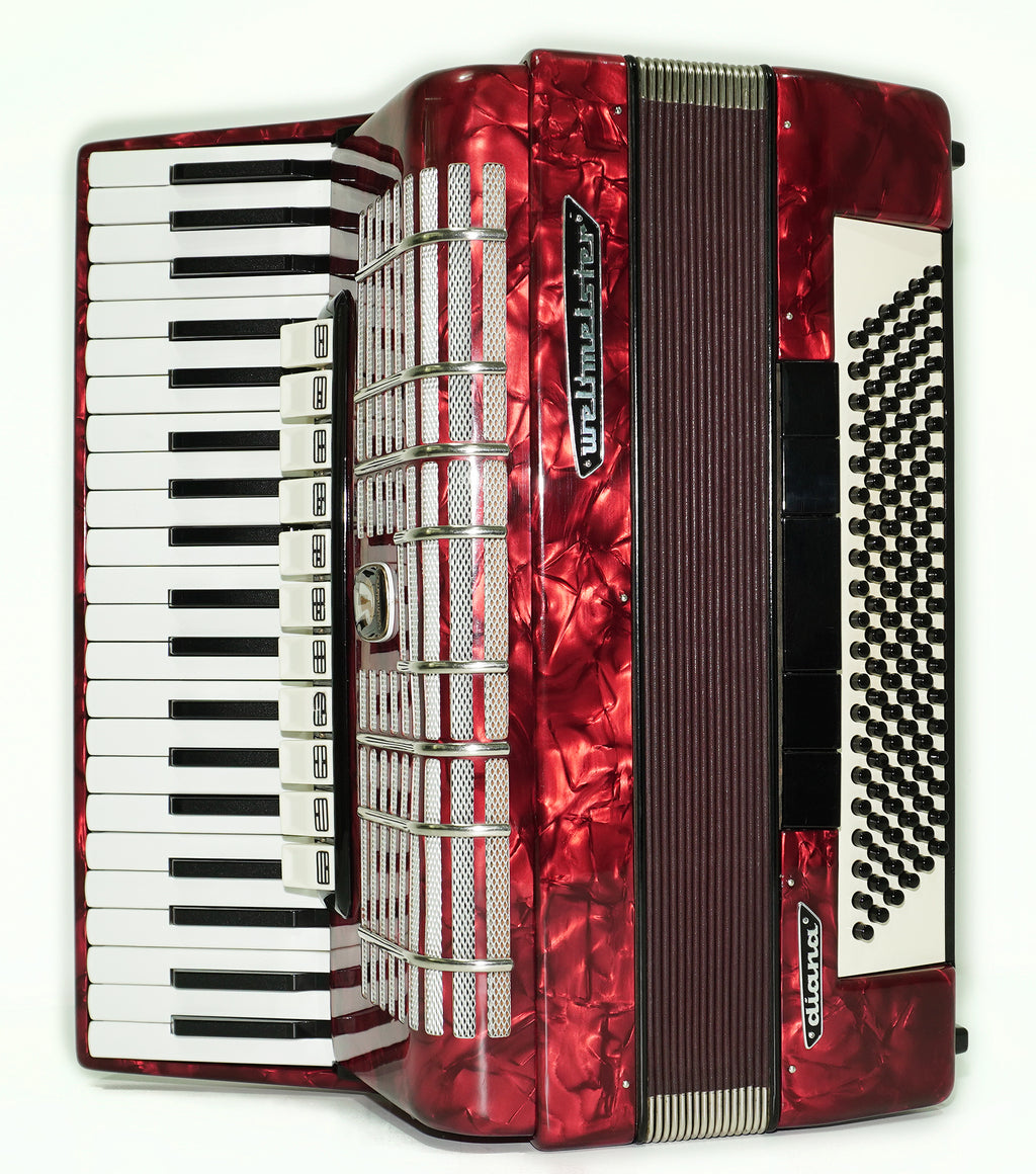 Weltmeister Diana Accordion 120 Bass, German Accordian Instrument, New Straps and Soft Case for Gift, Original Keyboard Piano Acordeone, 2619