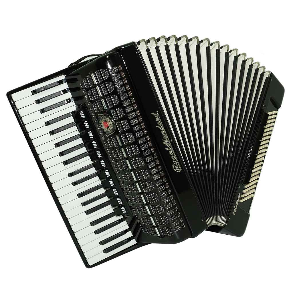 Royal Standard Meteor Full Size Accordion made in Germany, 120 Bass Concert Piano Akkordeon for Adults, New Straps and Soft Bag for Gift, 2626