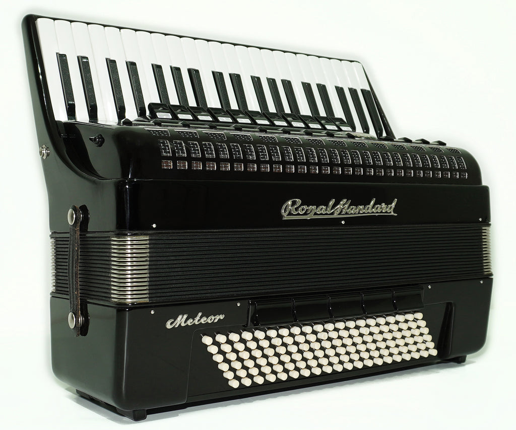 Royal Standard Meteor Full Size Accordion made in Germany, 120 Bass Concert Piano Akkordeon for Adults, New Straps and Soft Bag for Gift, 2626