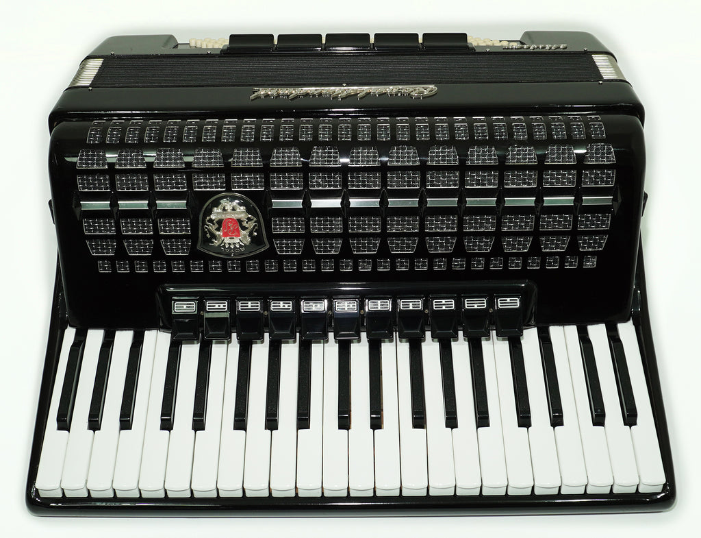 Royal Standard Meteor Full Size Accordion made in Germany, 120 Bass Concert Piano Akkordeon for Adults, New Straps and Soft Bag for Gift, 2626