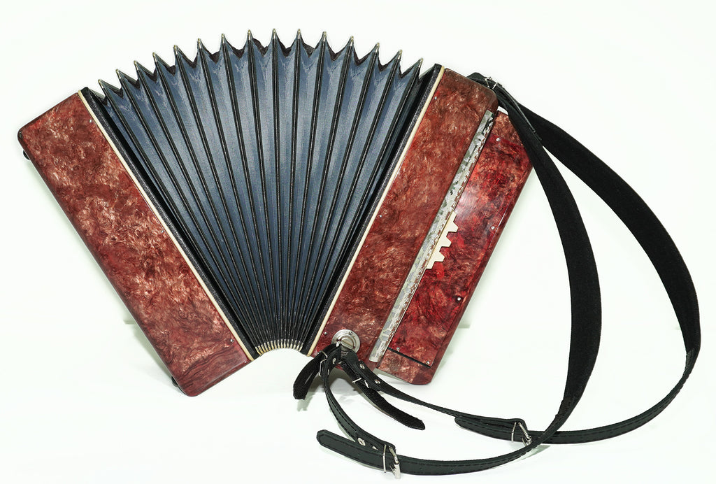 Ukraine Polissya Bayan 3 Row Chromatic Button Accordion 100 Bass, Folk Harmonica, Garmoshka, New Straps and Soft Case, 2632