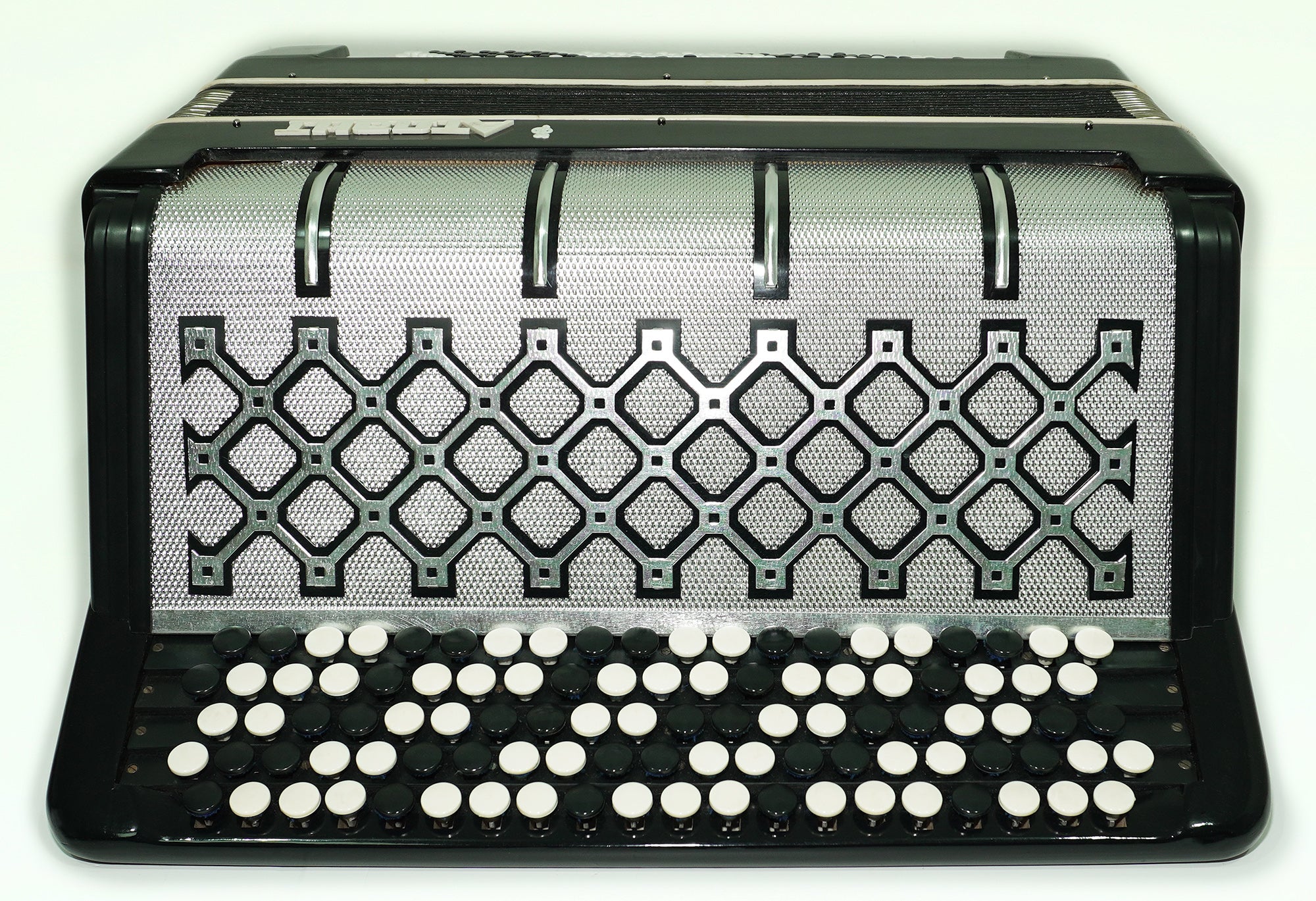 Concert 5 Rows Button Accordion Atlant 120 Bass, Chromatic Ukrainian Bayan, B System, New straps, Rich and Powerful sound!, 2628