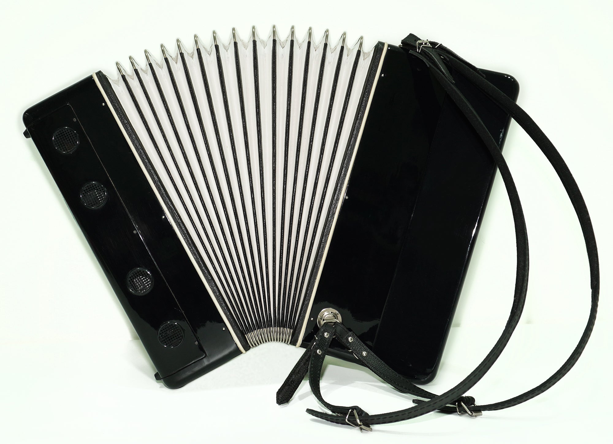 Concert 5 Rows Button Accordion Atlant 120 Bass, Chromatic Ukrainian Bayan, B System, New straps, Rich and Powerful sound!, 2628