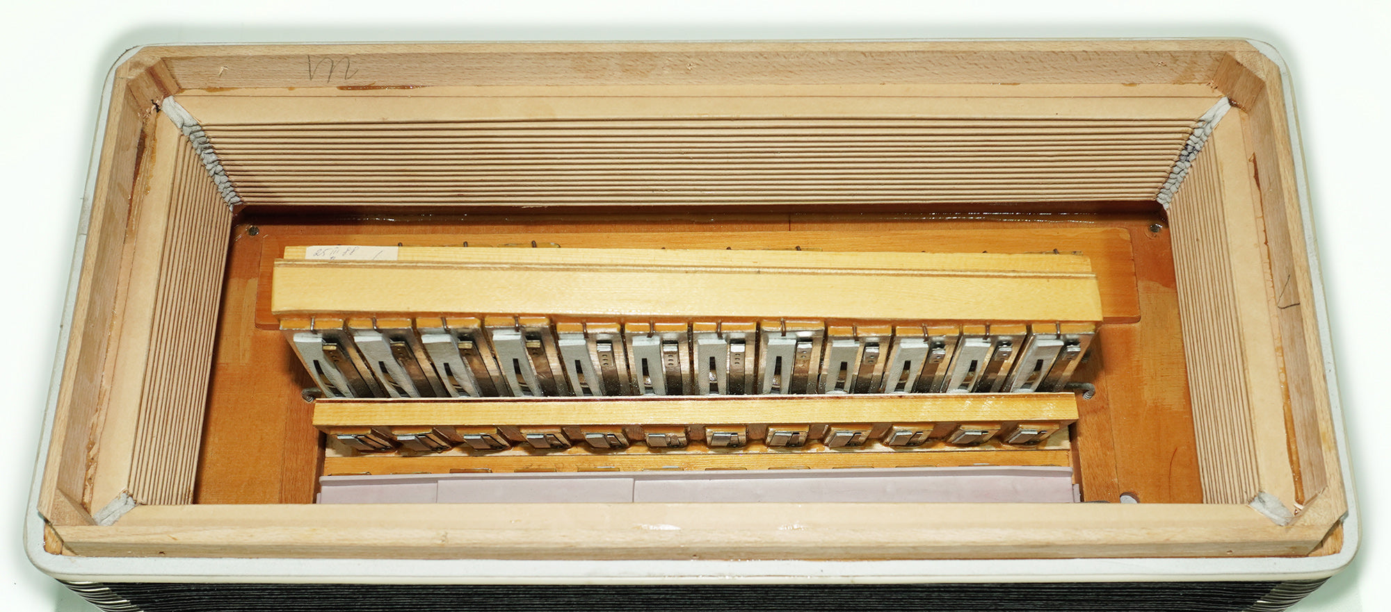Concert 5 Rows Button Accordion Atlant 120 Bass, Chromatic Ukrainian Bayan, B System, New straps, Rich and Powerful sound!, 2628