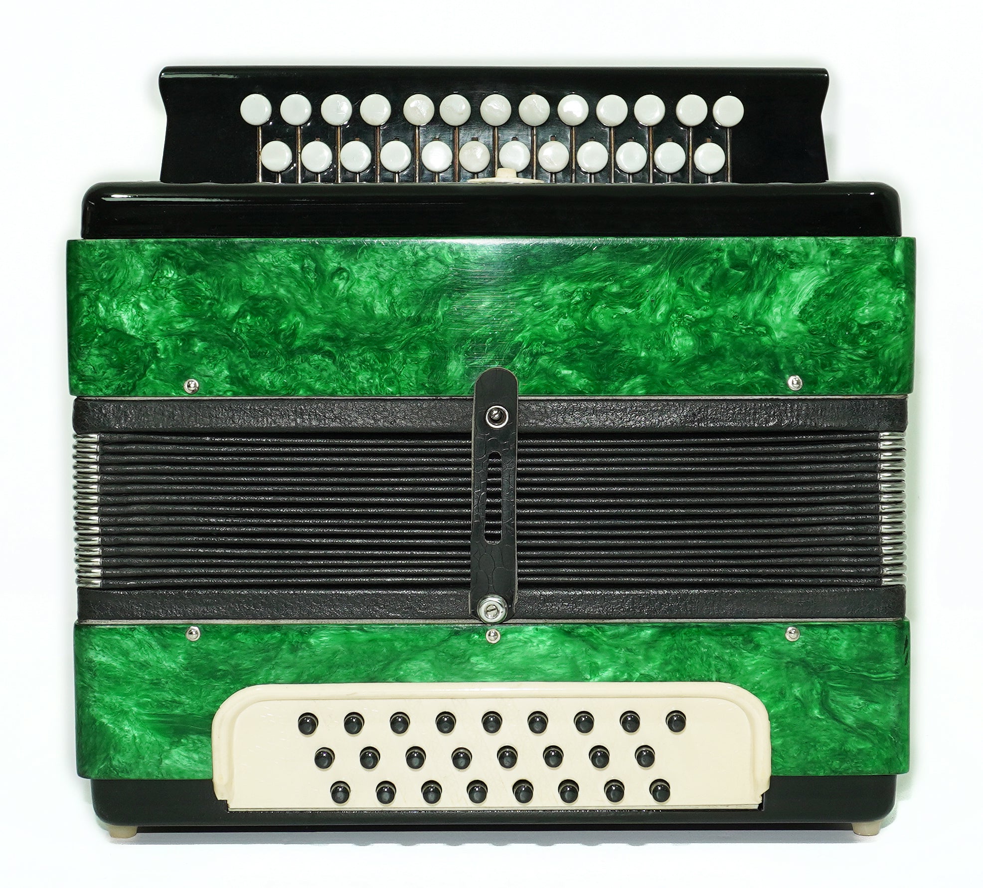 Tulskaya Garmon Melodiya Button Accordion made in Tula Russia, Vintage Folk Musical Instrument, Soviet Garmoshka, 2638