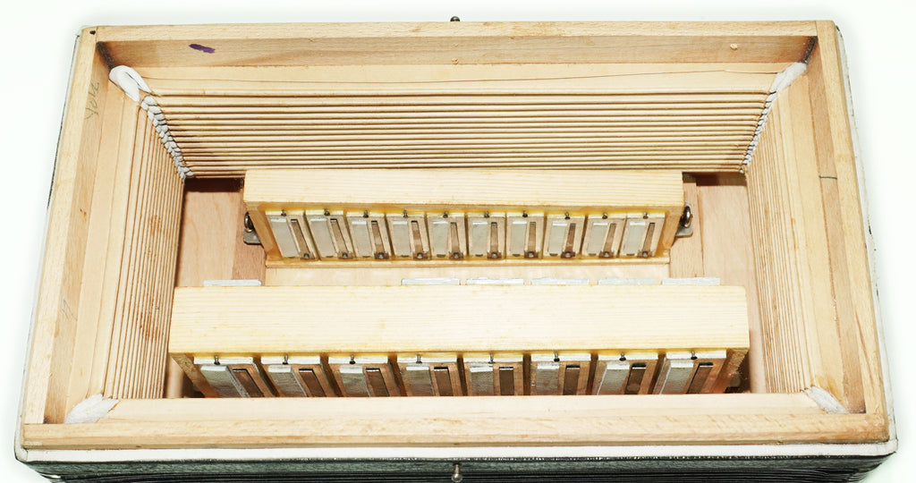 Tulskaya Garmon Melodiya Button Accordion made in Tula Russia, Vintage Folk Musical Instrument, Soviet Garmoshka, 2638