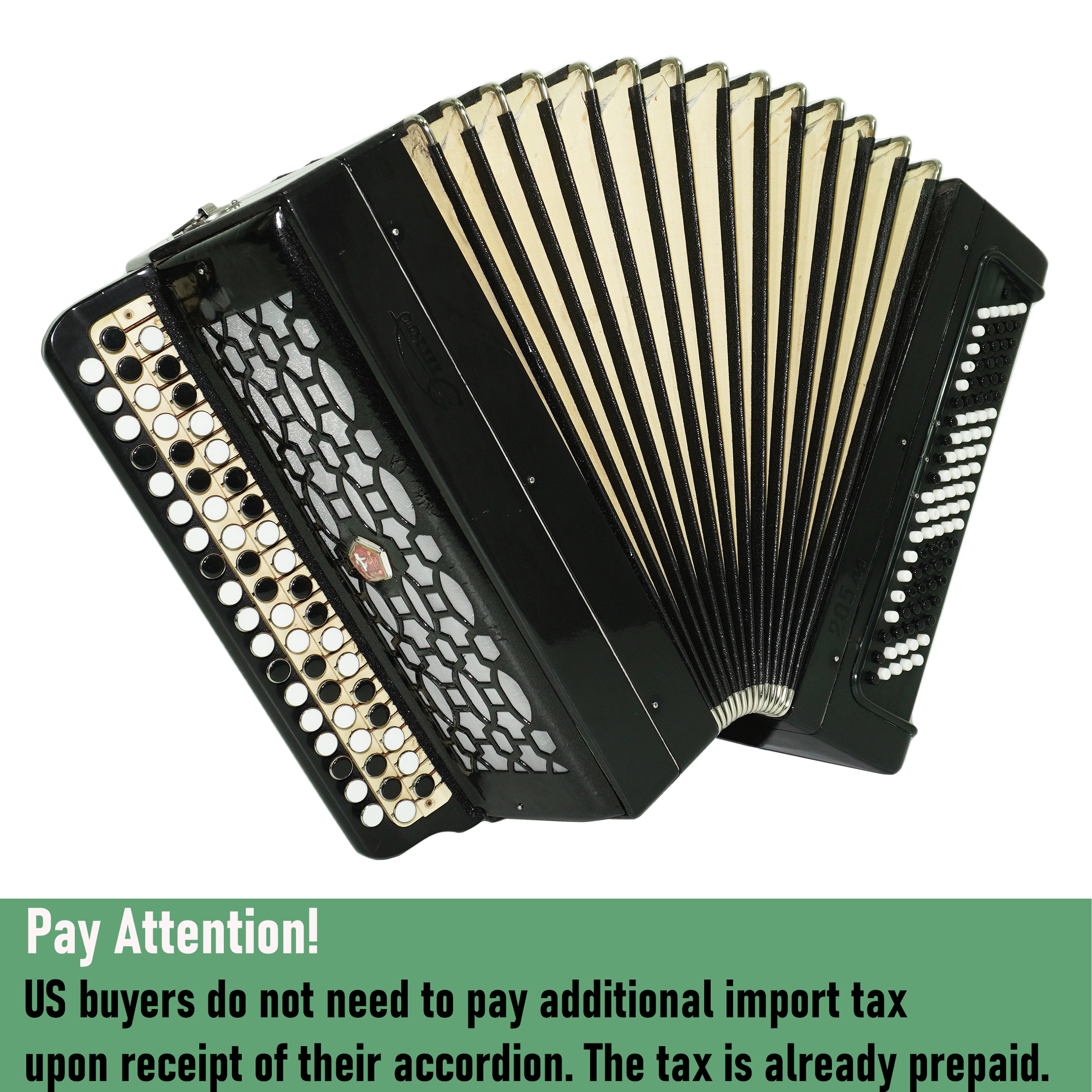 Tulskiy Russian Bayan Etude 205M Button Accordion 100 bass Acordeone de Botones, New Straps, Vintage Tula Musical Instrument, 2641