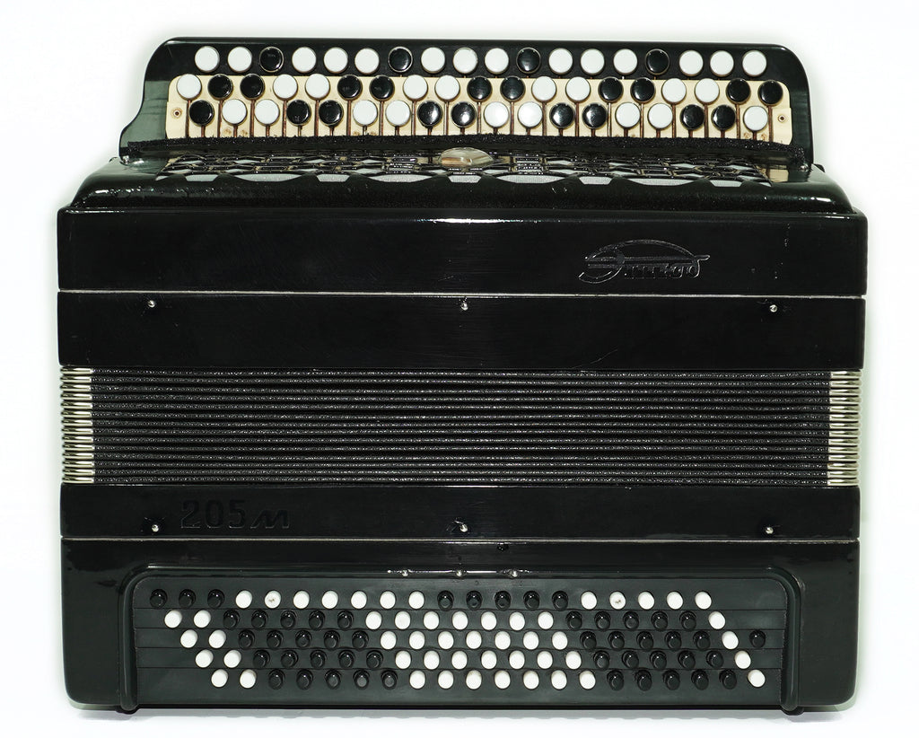 Tulskiy Russian Bayan Etude 205M Button Accordion 100 bass Acordeone de Botones, New Straps, Vintage Tula Musical Instrument, 2641