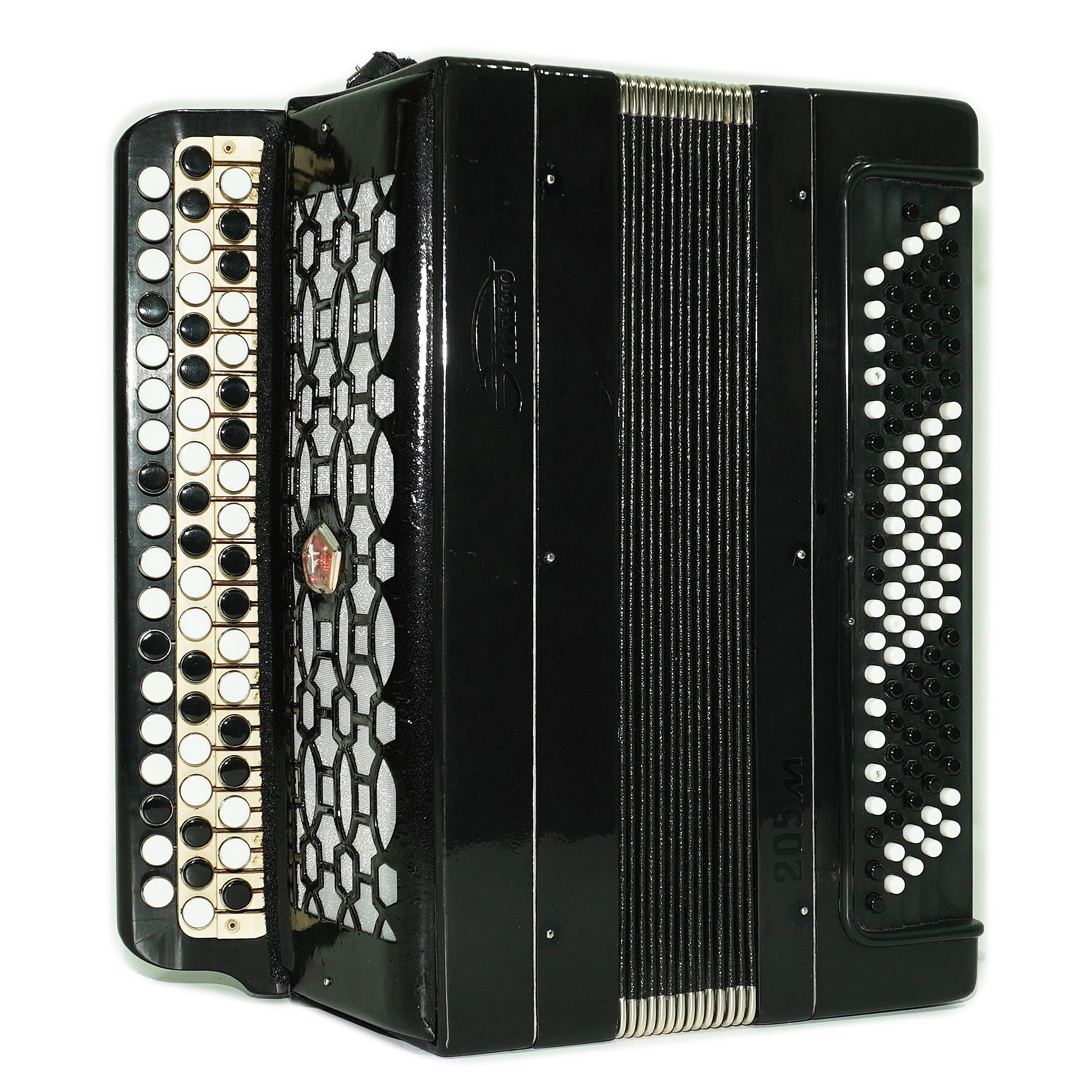 Tulskiy Russian Bayan Etude 205M Button Accordion 100 bass Acordeone de Botones, New Straps, Vintage Tula Musical Instrument, 2641