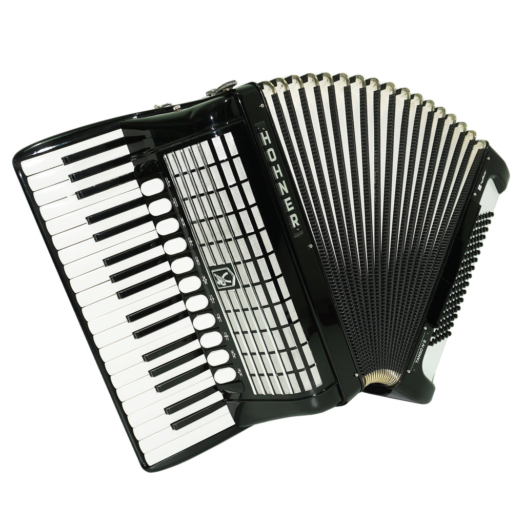 Hohner Tango IV S Vintage Piano Akkordeon Made in Germany, Akkordeon mit Original Qualitätsklaviatur, inkl. Riemen und Hartschalenkoffer, Erstaunlicher Klang! 2639