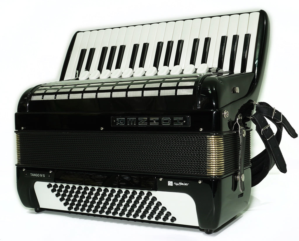 Hohner Tango IV S Vintage Piano Akkordeon Made in Germany, Akkordeon mit Original Qualitätsklaviatur, inkl. Riemen und Hartschalenkoffer, Erstaunlicher Klang! 2639