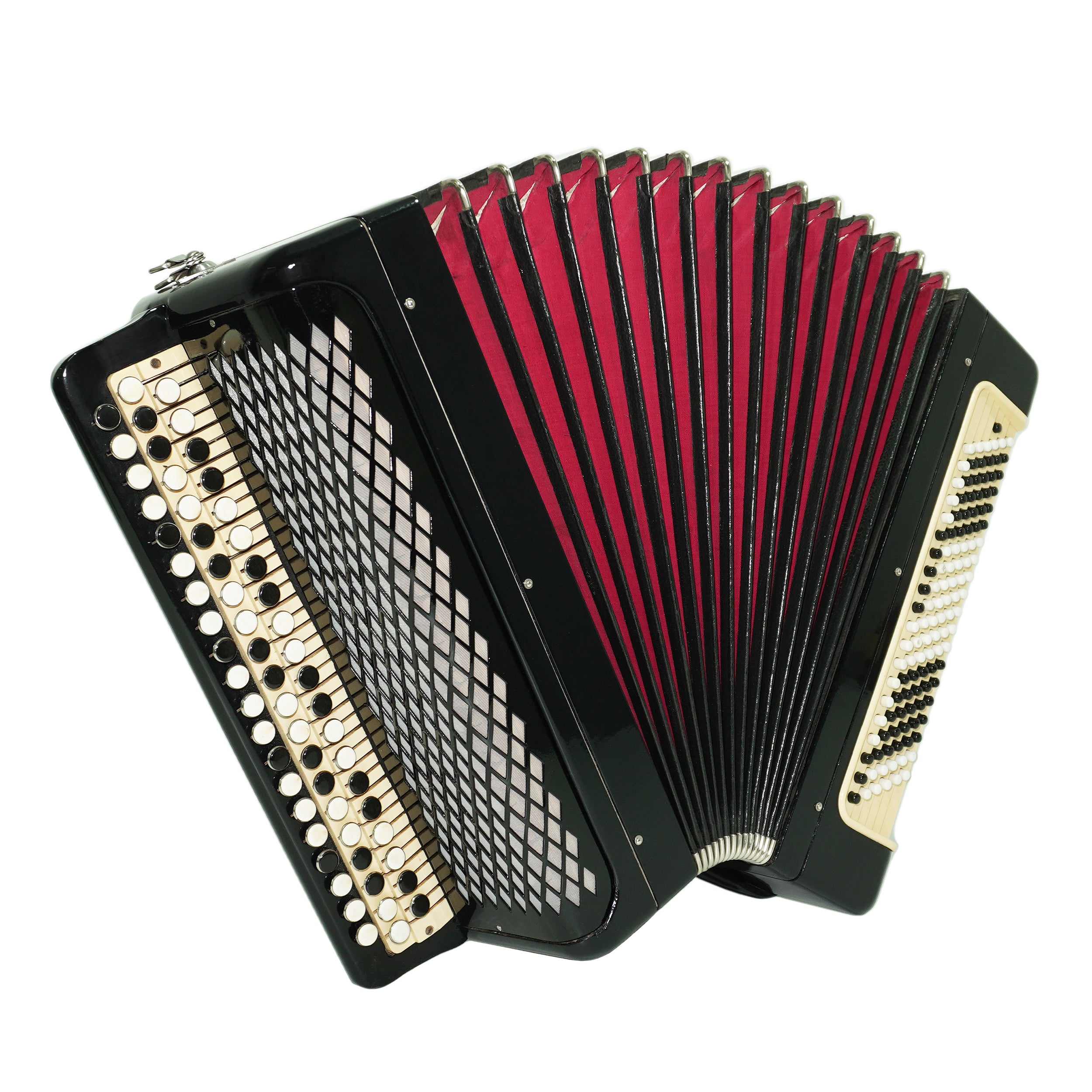 Bayan Accordion Tulskiy Tula 3 Row Chromatic Button Accordion 120 Bass, Vintage Music Box B System, New Straps, Soviet Harmonica, 2635