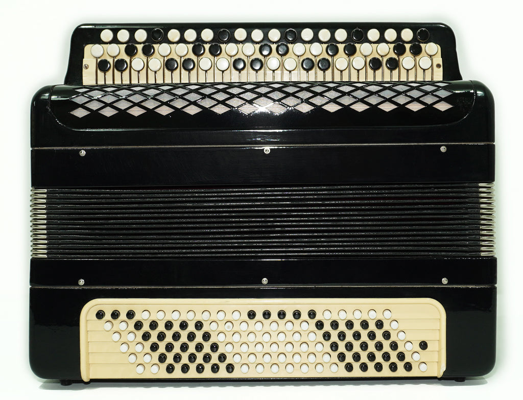 Bayan Accordion Tulskiy Tula 3 Row Chromatic Button Accordion 120 Bass, Vintage Music Box B System, New Straps, Soviet Harmonica, 2635