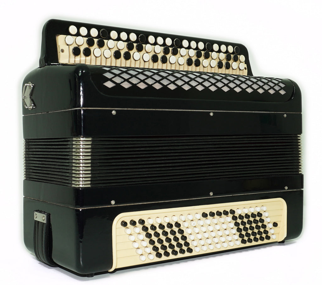 Bayan Accordion Tulskiy Tula 3 Row Chromatic Button Accordion 120 Bass, Vintage Music Box B System, New Straps, Soviet Harmonica, 2635